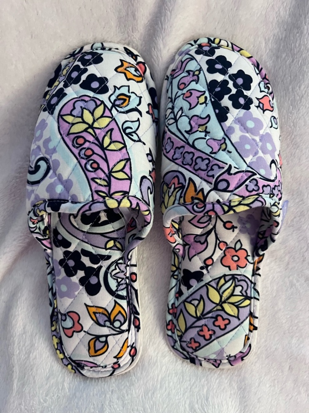 Vera Bradley New Cotton Floral Paisley Slippers